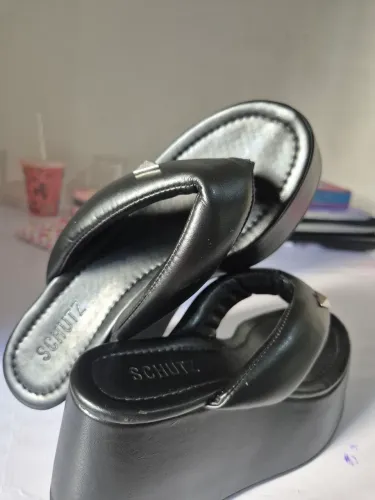 Sandália Feminina Tamanco Alto Ecowear - Preto SCHUTZ