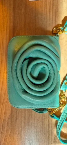 Bolsa / Carteira couro Azul Tiffany