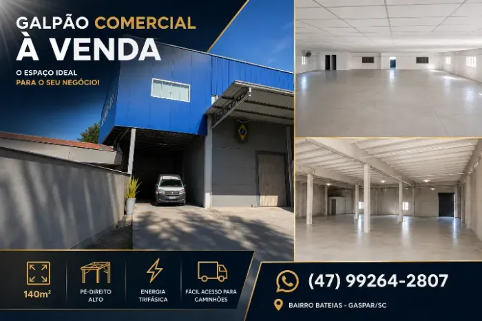 Galpão pre moldado em Gaspar 140m2