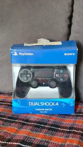 Controle Sem Fio DualShock 4 PS4 Original Sony Preto na Caixa