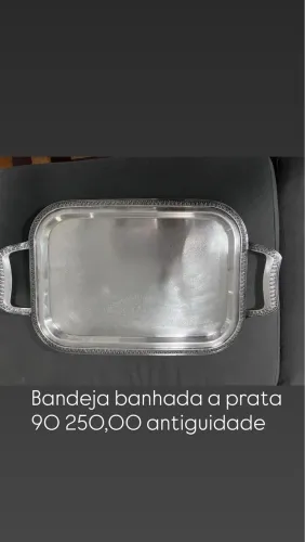 Bandeja banhada em prata 90