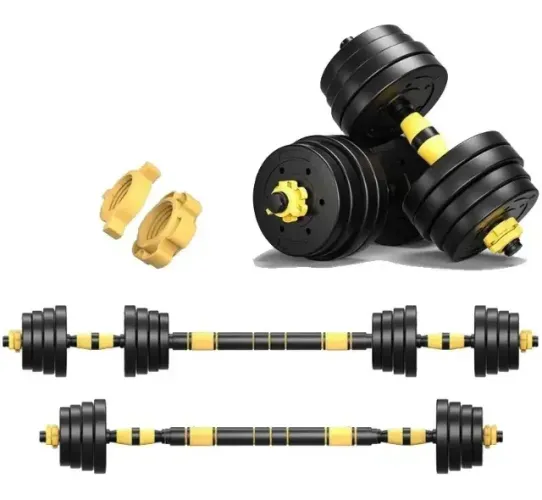 Kit Halteres De Anilhas E Barras Fitness 20kg