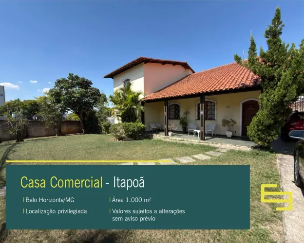 Casa comercial à venda no bairro Itapoã em Belo Horizonte/MG