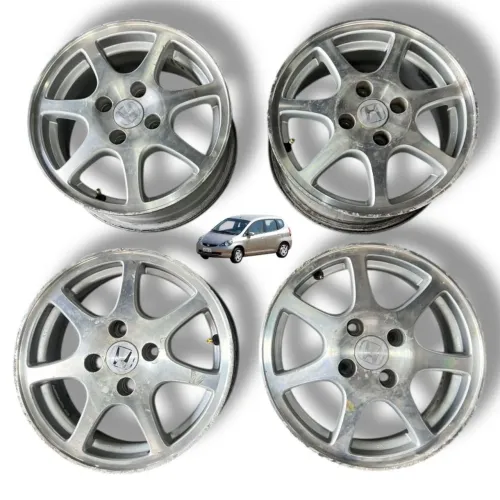 Jogo Roda Liga Aro 14 Honda Fit 2004 2005 2006 2007 4x100 Diamantado