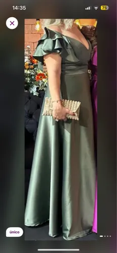 Vestido verde oliva para festa,formatura,casamento 