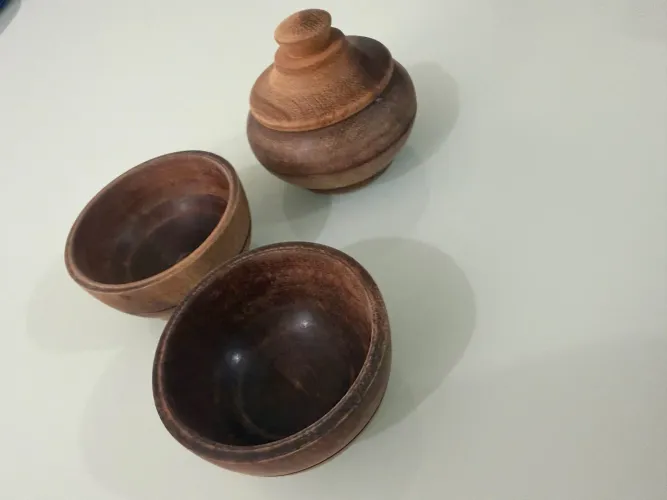 Mini utensílios de madeira para cozinha