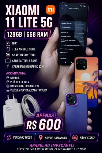 ? Xiaomi Mi 11 Lite 5G - 128GB / 6GB RAM (Com NFC)