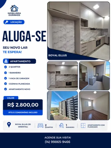 Apartamento com 2 Quarto(s) e 1 banheiro(s) para Alugar, 55 m² por R$ 3111 / Mês