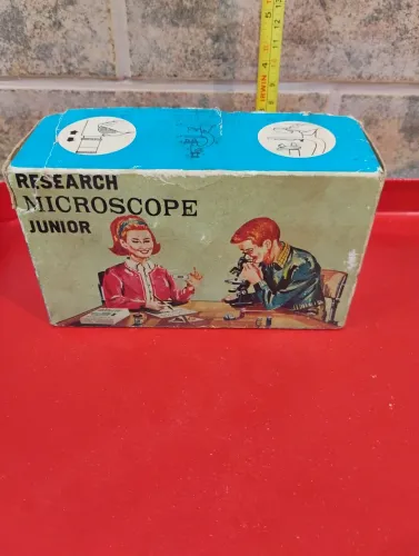 Microscópio Júnior brinquedo antigo, raridade 