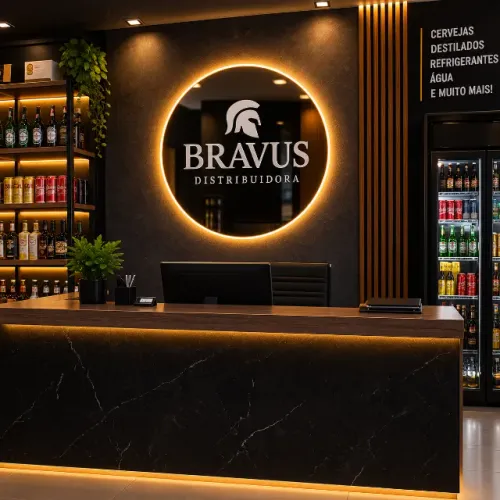 Novidade na Area Espelho logotipo com led