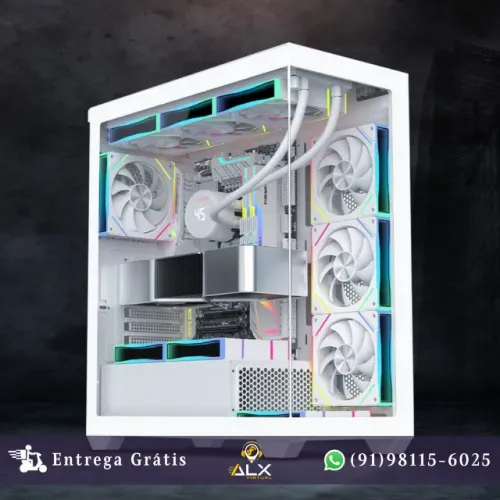 Gabinete Gamer Aquário Atx Torre Branca - Cg-w6dy Kmex *ENTREGA GRÁTIS*