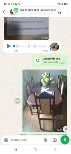VENDO LINDA MESA DE JANTSR COM 6 CADEIRAS