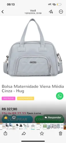 Bolsa maternidade Hug unissex