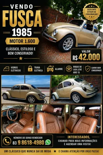 Volkswagen Fusca 1600 1985