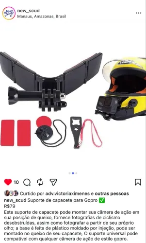 Suporte de capacete para Gopro