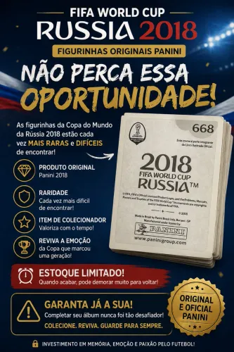 Figurinhas Copa 2018