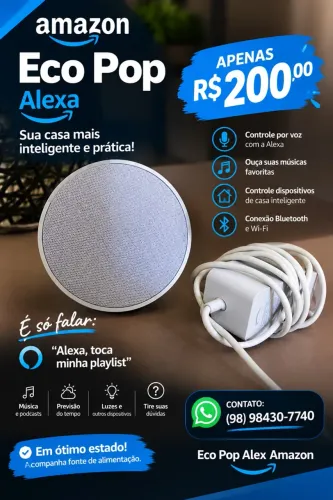 Eco pop Alexa Amazon em ótimo estado de conservação
