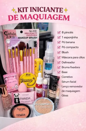 Kit de maquiagem iniciantes 