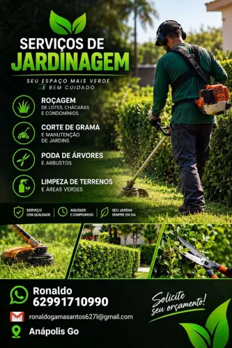 Jardineiro Jardinagem roçagem poda de grama
