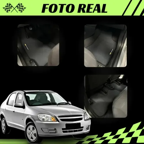 ? TAPETE PVC EMBORRACHADO SOB MEDIDA - CHEVROLET PRISMA 2006 A 2011 (TRASEIRO INTEIRIÇO)