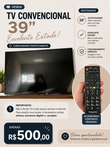 TV convencional 39 polegadas