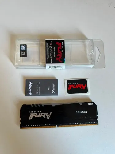 Memória Fury Beast RGB, 16GB, 3200mhz, DDR4, CL16, Preto