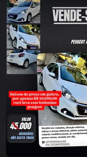 Peugeot 208 Allure 1.2 Flex 12V 5P Mec. 2017
