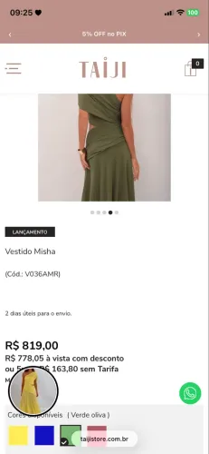 Vestido festa verde