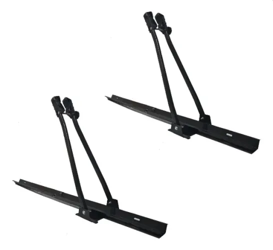 2 Transbike De Calha Rack Teto Suporte Bike Universal True Cor Preto