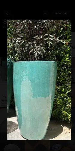 Vaso Vietnamita Vitrificado Verde Jade