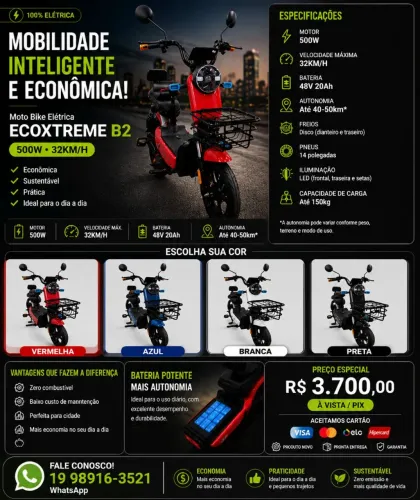 Moto Bike Elétrica Ecoxtreme