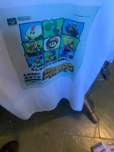Camisa super Mario Nintendo RPG top vídeo game