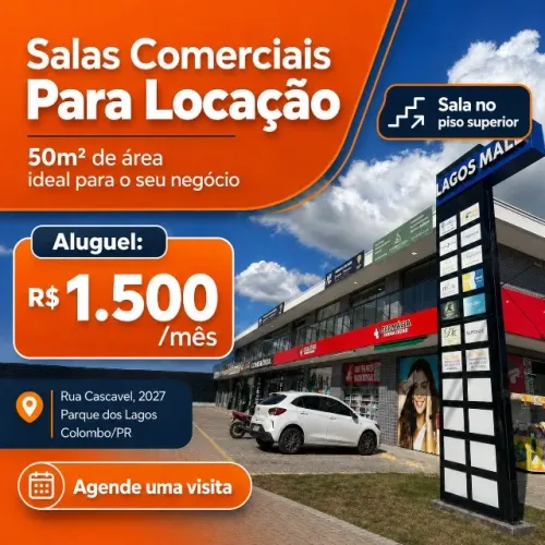Salas comercias para locação no bairro Guaraituba em Colombo!!!