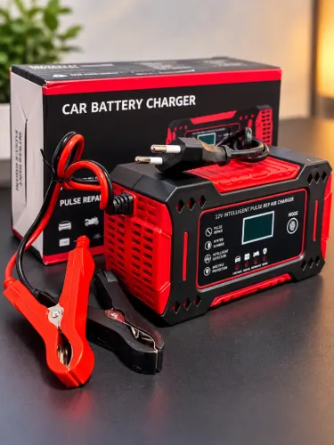 Carregador de Bateria Automotiva 12V Inteligente com Display