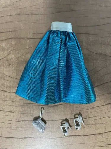 Barbie Princesa Glitter Vestido Azul - Roupinha