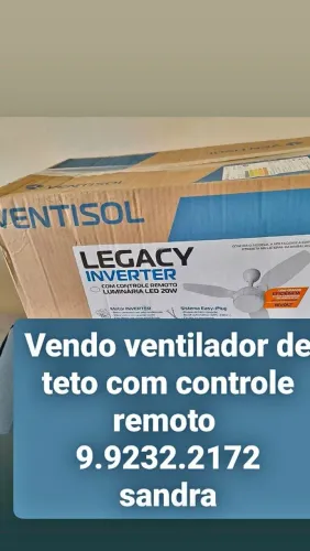 Ventilador de teto ventisol controle remoto