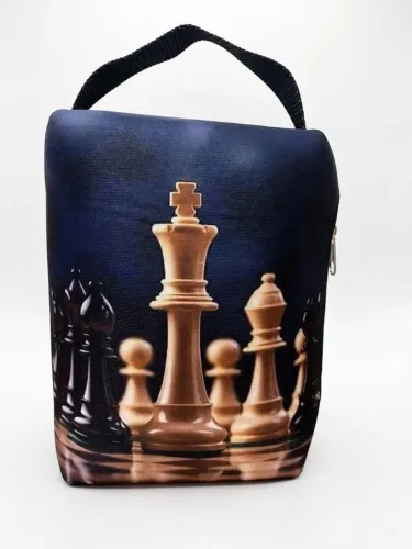 Estojo para jogo de xadrez. Em neoprene