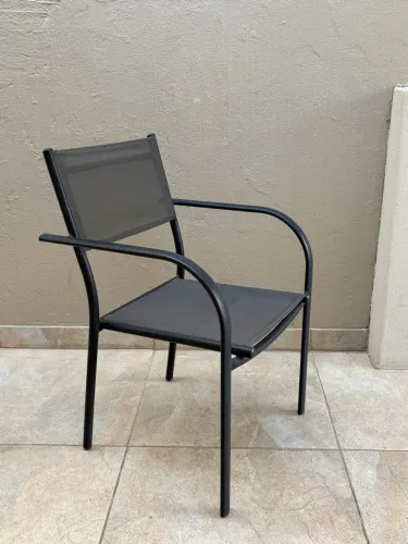 Conjunto de 4 cadeiras externas metal varanda área externa