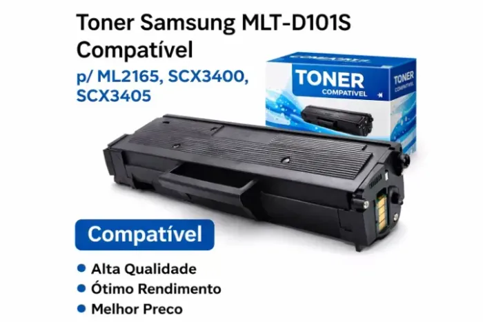 Toner Samsung MLT-D101S Compatível p/ ML2165, SCX3400, SCX3405