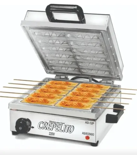 Crepeira elétrica Inovamaq Ad-12P cor aço inoxidável
