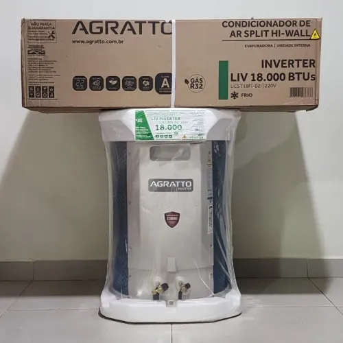 Ar-Condicionado 18000 BTU/h Agratto Inverter Liv Top Frio - Novo, Lacrado, NF e Garantia