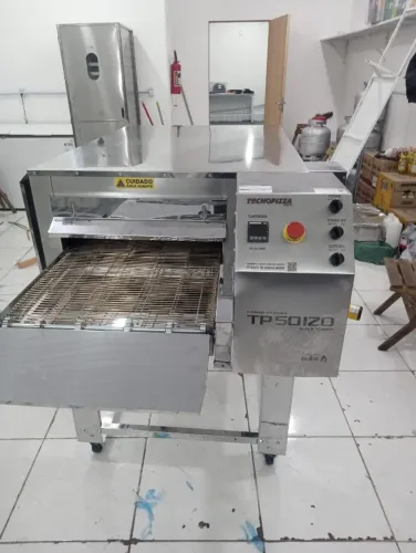 FORNO ESTEIRA TECNOPIZZA TP 50-120 MAXX TURBO A GÁS NA CAIXA