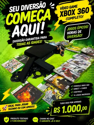 Vendo XBOX 360 - Completo e conservado 