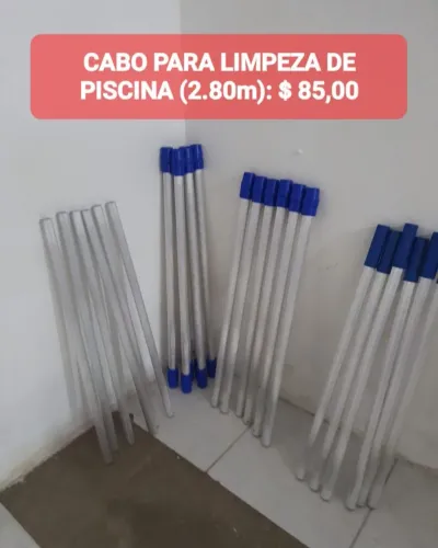 Cabo de alumínio para limpeza de piscina 3m