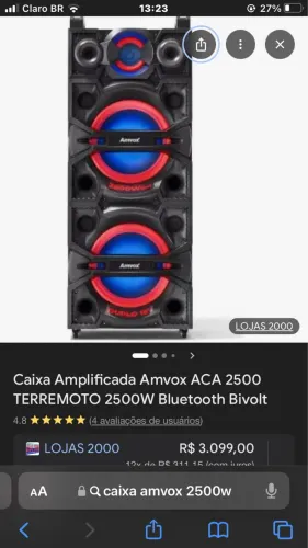 Caixa Amplificadora Amvox Original