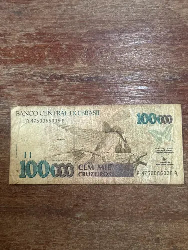 Nota Rara 100.000 Cruzeiros Cataratas do Iguaçu