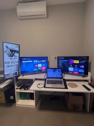 Conjunto setup de tv e monitor tudo seminovo