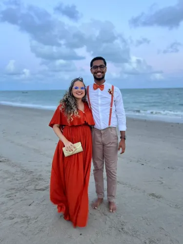 Vestido madrinha terracota 