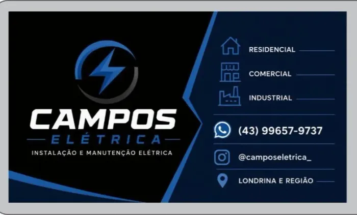 Elétricista residencial, comercial, industrial