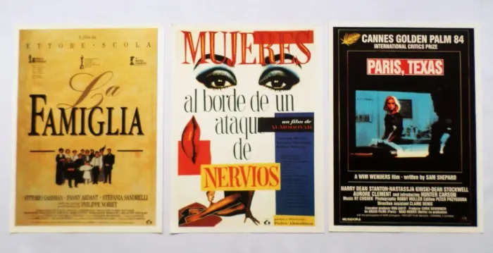 3 Pôsteres de Filmes do Cinema Europeu (39x29cm) - Novos